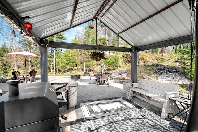 15393 Jacklin Heights Cir, Crivitz, WI 54114 - view of patio featuring area for grilling and outdoor dining area