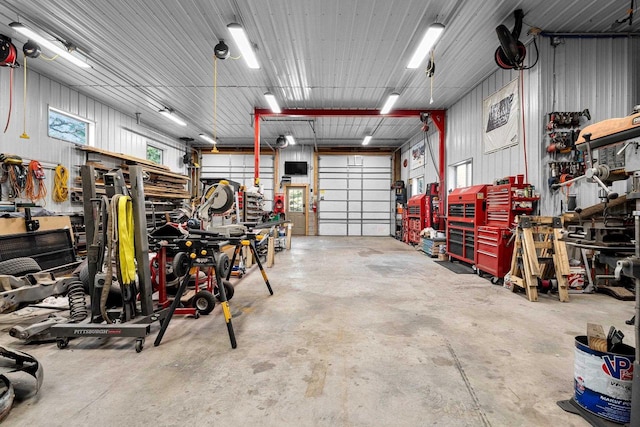 15393 Jacklin Heights Cir, Crivitz, WI 54114 - garage with a workshop area