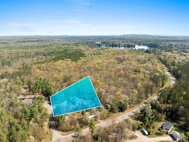 15393 Jacklin Heights Cir, Crivitz, WI 54114 - aerial view of property and surrounding area with a forest and property boundaries highlighted