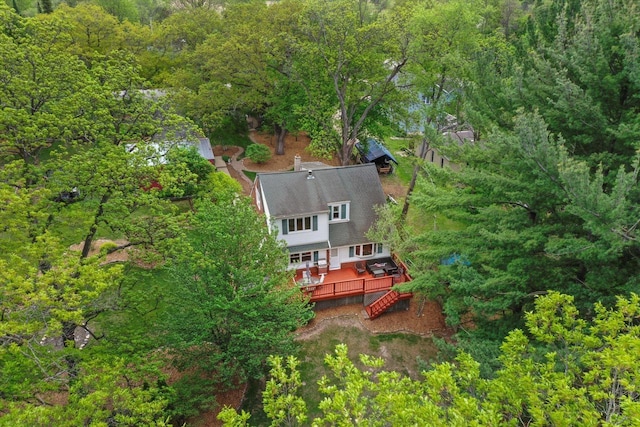 N8991 E Miramar Dr Unit N8993, East Troy, WI 53120 - aerial overview of property's location featuring a forest