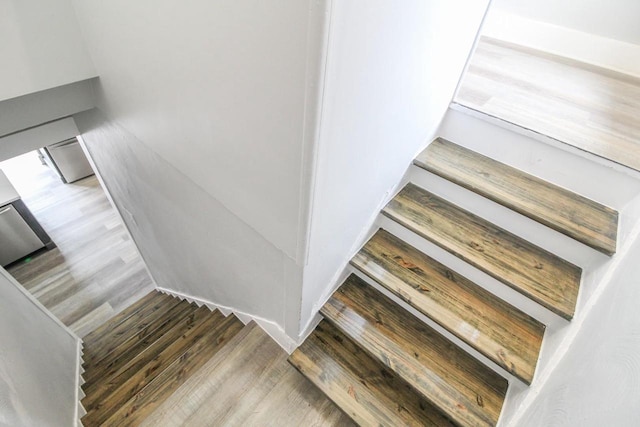 139 S Church St, Whitewater, WI 53190 - stairs featuring wood finished floors