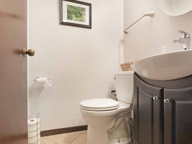 4701 4th St, Kenosha, WI 53144 - bathroom with tile patterned flooring, toilet, and vanity
