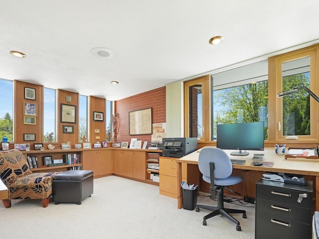 4701 4th St, Kenosha, WI 53144 - office area featuring plenty of natural light and light colored carpet
