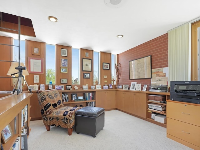 4701 4th St, Kenosha, WI 53144 - home office with light carpet and recessed lighting