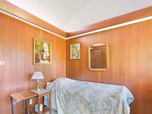 4701 4th St, Kenosha, WI 53144 - bedroom with wood walls