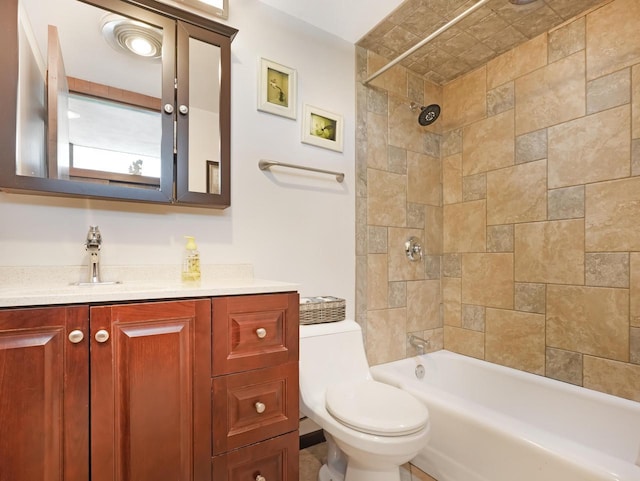 4701 4th St, Kenosha, WI 53144 - bathroom with vanity, toilet, and tub / shower combination