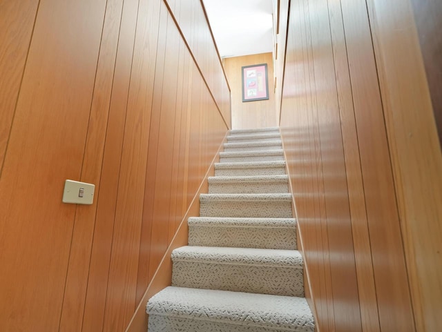 4701 4th St, Kenosha, WI 53144 - staircase with wood walls
