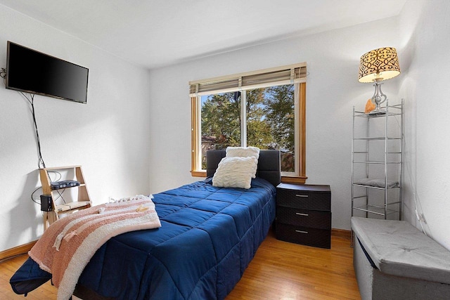 W6023 Lake Dr, Shawano, WI 54166 - bedroom featuring light wood-style flooring and baseboards
