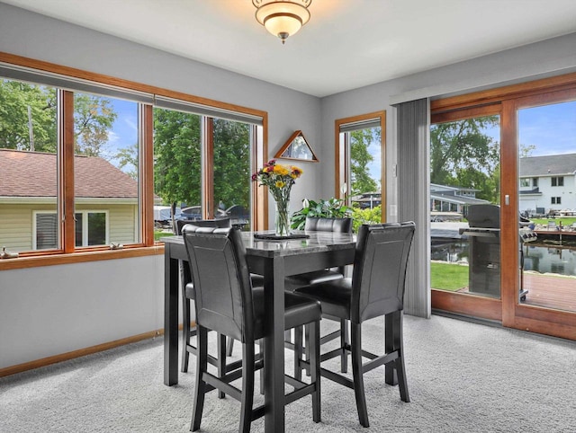 1306 Neponset Trl, Monona, WI 53716 - dining area featuring light colored carpet and baseboards