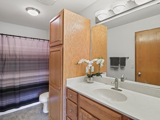 1306 Neponset Trl, Monona, WI 53716 - bathroom featuring vanity, toilet, and a shower with curtain