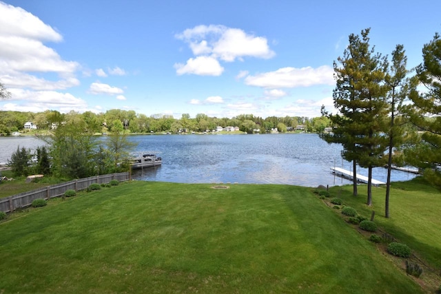 2462 Wallace Lake Rd, West Bend, WI 53090 - water view with a dock