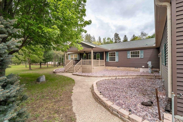618 Little Fawn Dr, Nekoosa, WI 54457 - view of front of house with covered porch and crawl space