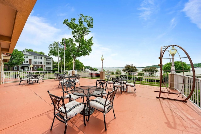 335 Wrigley Dr Unit 411, Lake Geneva, WI 53147 - view of patio with outdoor dining area