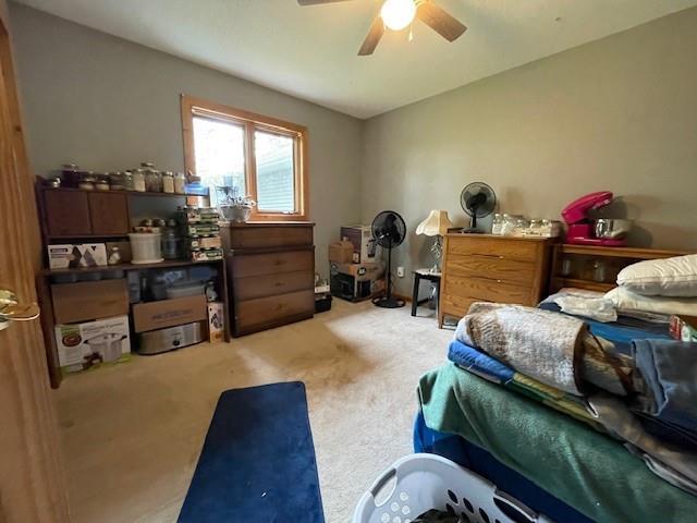 13550 W Froemel Rd, Hayward, WI 54843 - carpeted bedroom featuring a ceiling fan