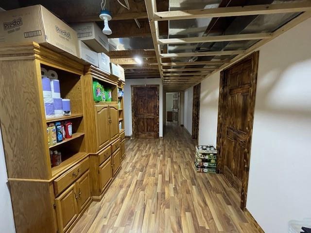 13550 W Froemel Rd, Hayward, WI 54843 - corridor featuring light wood-style floors