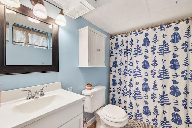 3609 Brigham Ave, Madison, WI 53714 - bathroom featuring vanity, toilet, and a shower with shower curtain