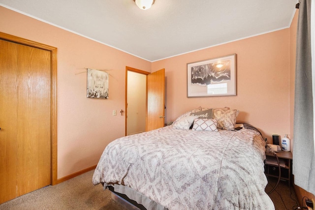 3609 Brigham Ave, Madison, WI 53714 - bedroom with carpet floors, crown molding, and baseboards