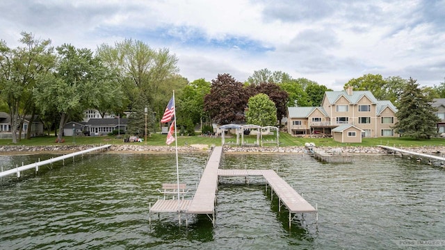 2894 Waubesa Ave, Madison, WI 53711 - dock with a water view and a lawn
