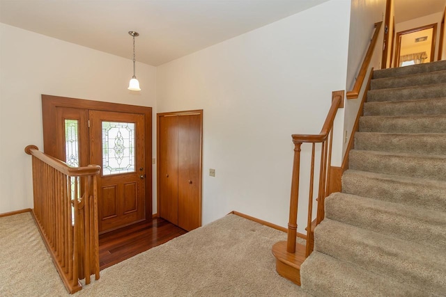306 W Michigan St, Appleton, WI 54911 - carpeted entryway with baseboards and stairs