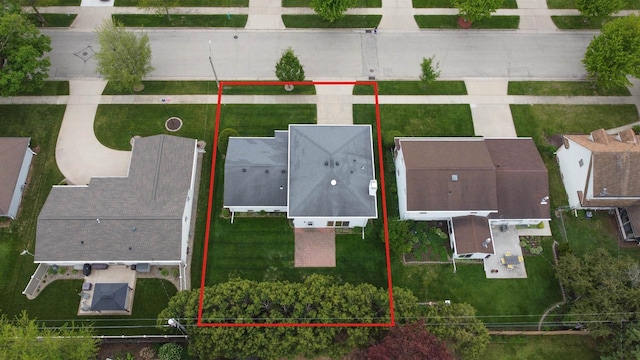 306 W Michigan St, Appleton, WI 54911 - aerial view of residential area with property parcel outlined