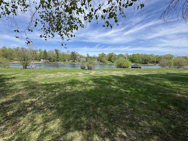 W1829 Broken Bow Rd, Keshena, WI 54135 - view of green lawn with a water view