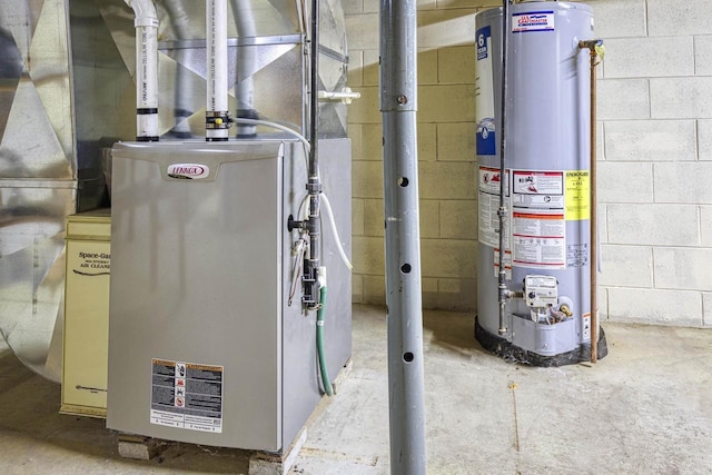 2009 N Eugene St, Appleton, WI 54914 - utility room with water heater and heating unit
