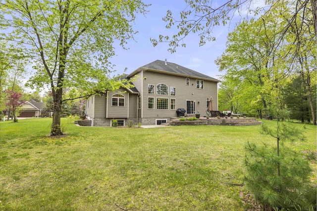 4700 Beaver Dam Rd, Stevens Point, WI 54482 - rear view of property with a yard