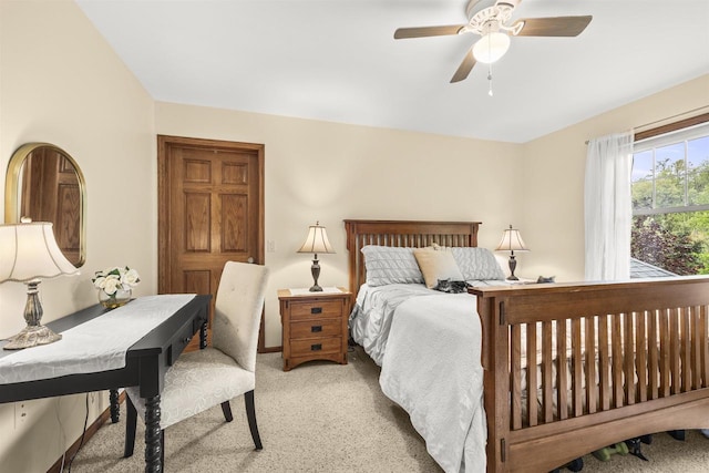 4700 Beaver Dam Rd, Stevens Point, WI 54482 - bedroom featuring light carpet and ceiling fan