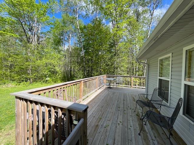 12757 County Highway T, Hayward, WI 54843 - view of wooden terrace