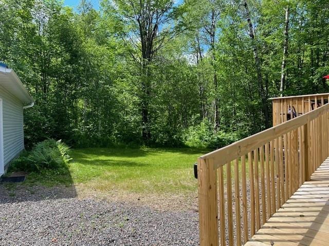 12757 County Highway T, Hayward, WI 54843 - view of yard featuring a wooden deck