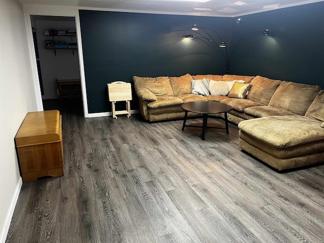 24 W Cottonwood Ln, Milton, WI 53563 - living area with wood finished floors and baseboards