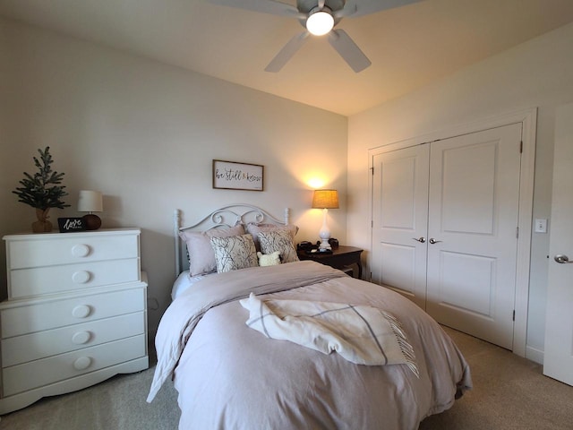609 Cadence Cir, Lake Geneva, WI 53147 - carpeted bedroom with a closet and a ceiling fan