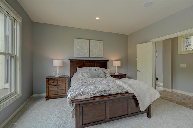 278 Saint Annes Pkwy, Hudson, WI 54016 - bedroom featuring light colored carpet, multiple windows, baseboards, and recessed lighting