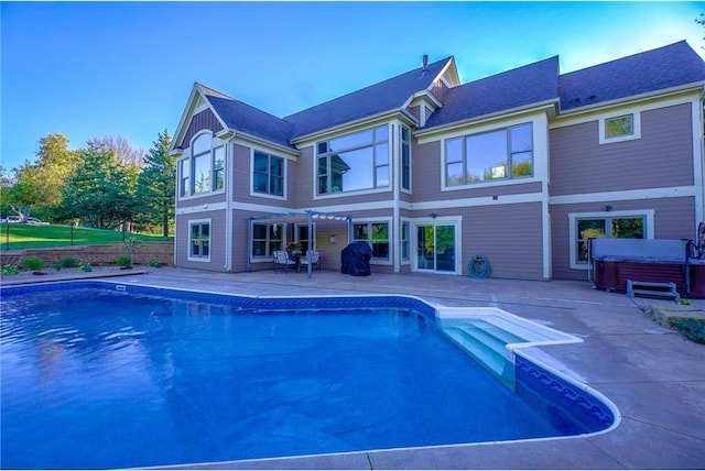 278 Saint Annes Pkwy, Hudson, WI 54016 - swimming pool with a hot tub and a patio area