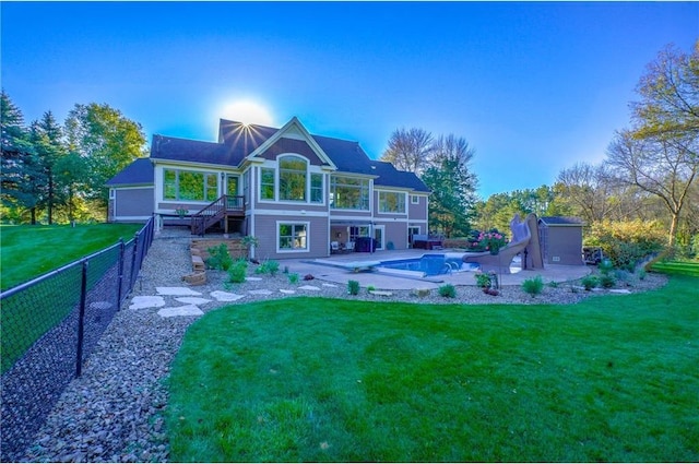 278 Saint Annes Pkwy, Hudson, WI 54016 - back of property with stairs and a patio area