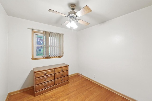 4349 N 80th St, Milwaukee, WI 53222 - spare room with light wood-style floors, baseboards, and ceiling fan