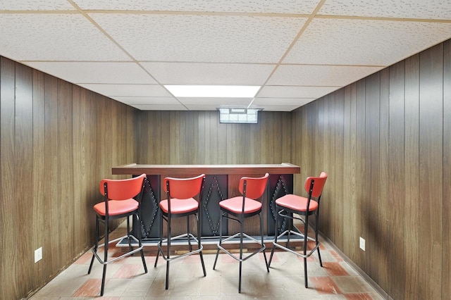4349 N 80th St, Milwaukee, WI 53222 - indoor dry bar with a paneled ceiling and wood walls
