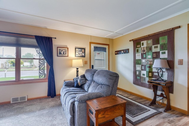 2424 Glendale Ave, La Crosse, WI 54601 - living area with baseboards and ornamental molding