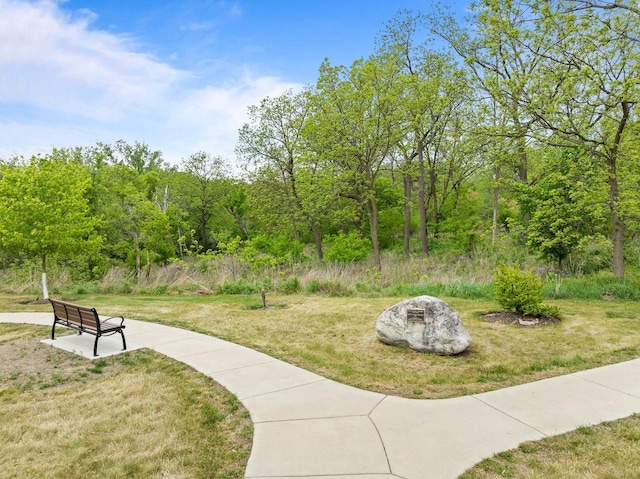 485 Mill St, Fontana, WI 53125 - view of home's community featuring a lawn