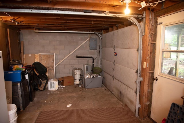207 S Beach St, Plainfield, WI 54966 - below grade area featuring electric panel