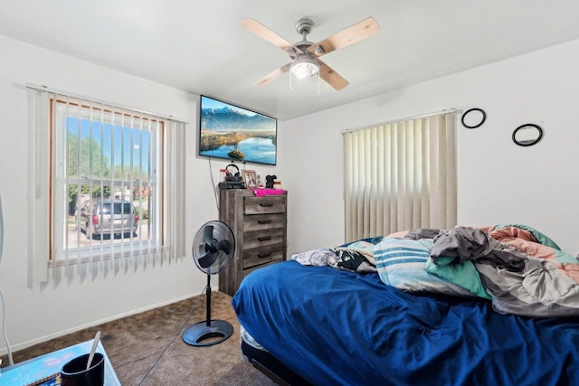 4227 W Concordia Ave, Milwaukee, WI 53216 - bedroom with carpet flooring, baseboards, and ceiling fan