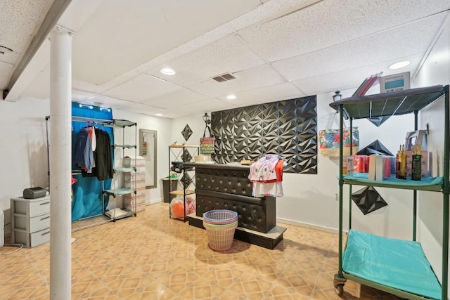 4227 W Concordia Ave, Milwaukee, WI 53216 - finished below grade area featuring recessed lighting and a paneled ceiling