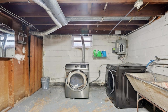 4227 W Concordia Ave, Milwaukee, WI 53216 - laundry room featuring separate washer and dryer and electric panel