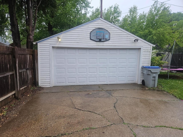 4227 W Concordia Ave, Milwaukee, WI 53216 - detached garage with a trampoline