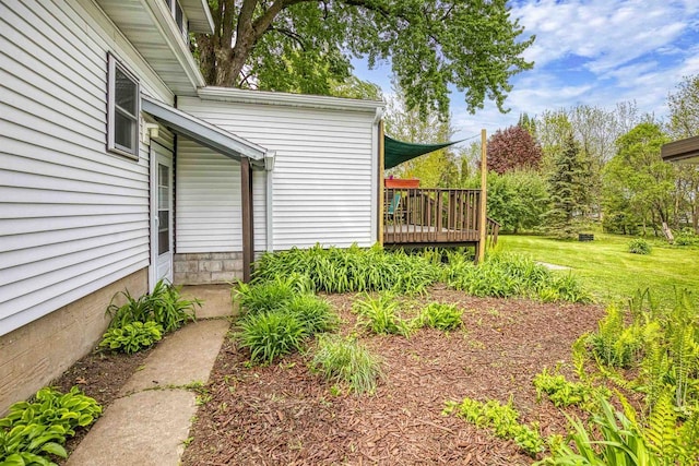 25 E 1st St, Clintonville, WI 54929 - view of yard featuring a deck