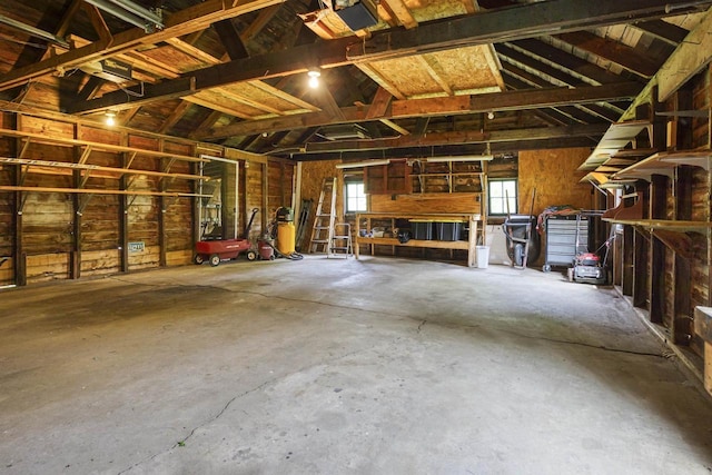 25 E 1st St, Clintonville, WI 54929 - garage featuring a garage door opener