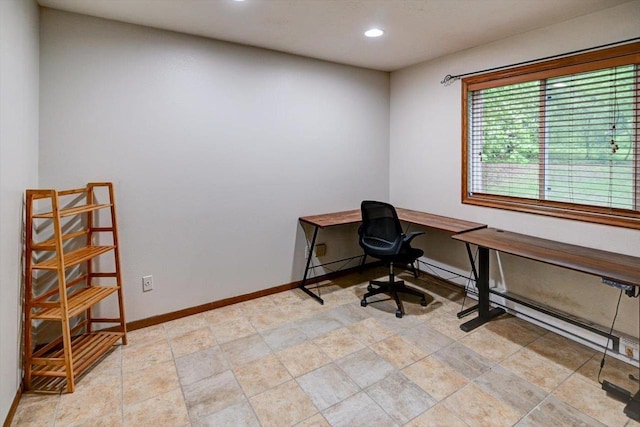 887 Kottke Dr Unit 887, Madison, WI 53719 - home office featuring recessed lighting and baseboards