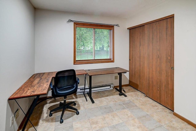 887 Kottke Dr Unit 887, Madison, WI 53719 - office featuring baseboard heating and baseboards