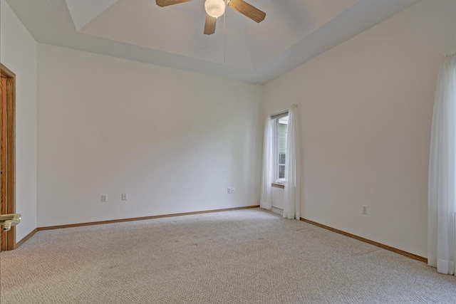 3205 N Mistwood Ln, Appleton, WI 54914 - unfurnished room with light carpet, a ceiling fan, and baseboards