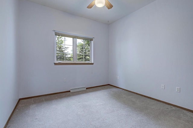 3205 N Mistwood Ln, Appleton, WI 54914 - carpeted spare room featuring a ceiling fan and baseboards